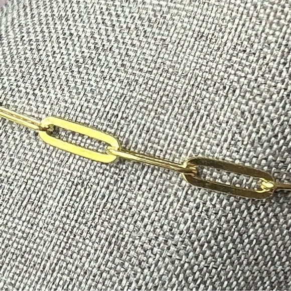 Authentic LV HEART PAPERCLIP NECKLACE Initial Charm NEW 18” 18K Gold 925 Silver - Picture 8 of 13